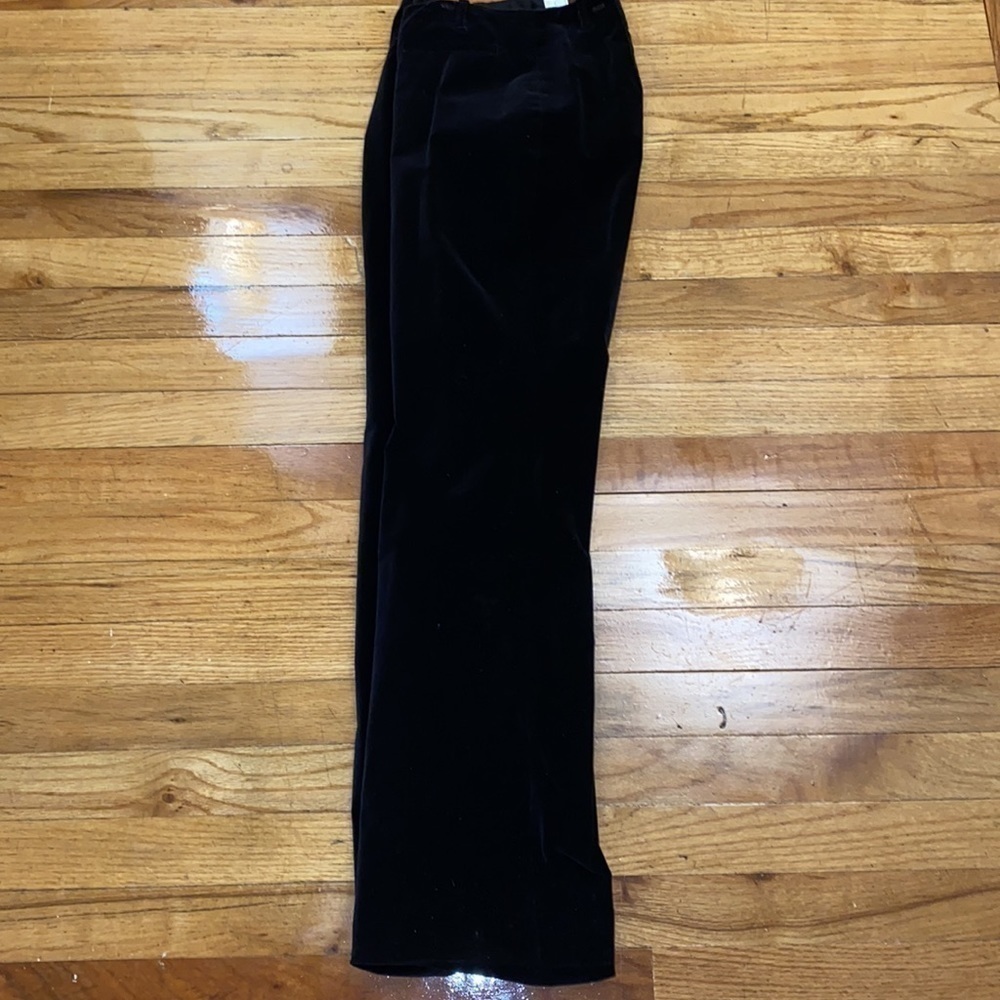 City Spirit black velveteen pants. Size 4P. Trouser/ straight leg.